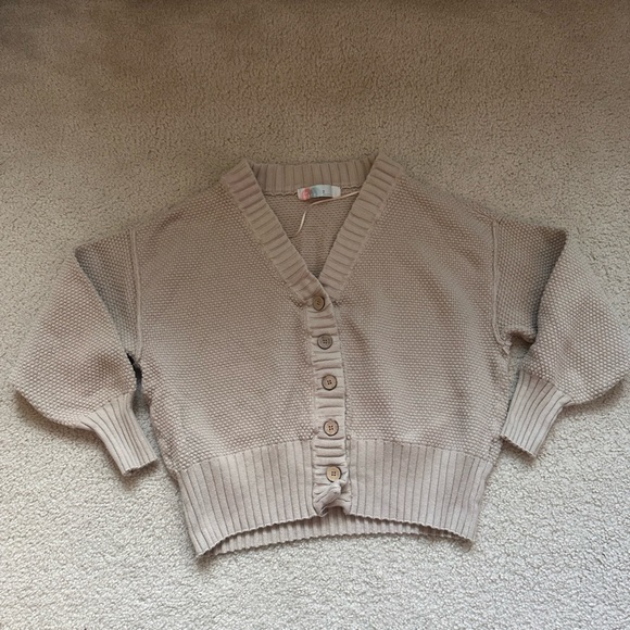 Free People Cream Cardigan/Knit Pants Set - Picture 3 of 6